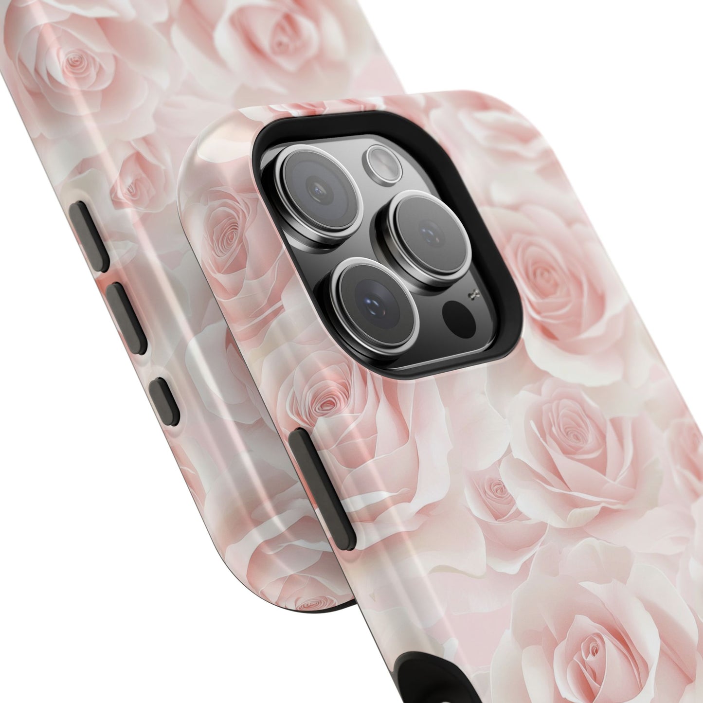 Floral Magnetic Tough Phone Case – Elegant Rose Design, MagSafe® Compatible, Durable & Protective