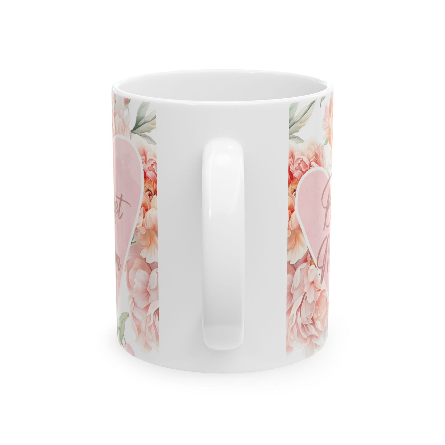 Floral Heart Ceramic Mug - Perfect Gift for Mother's Day & Spring Celebrations