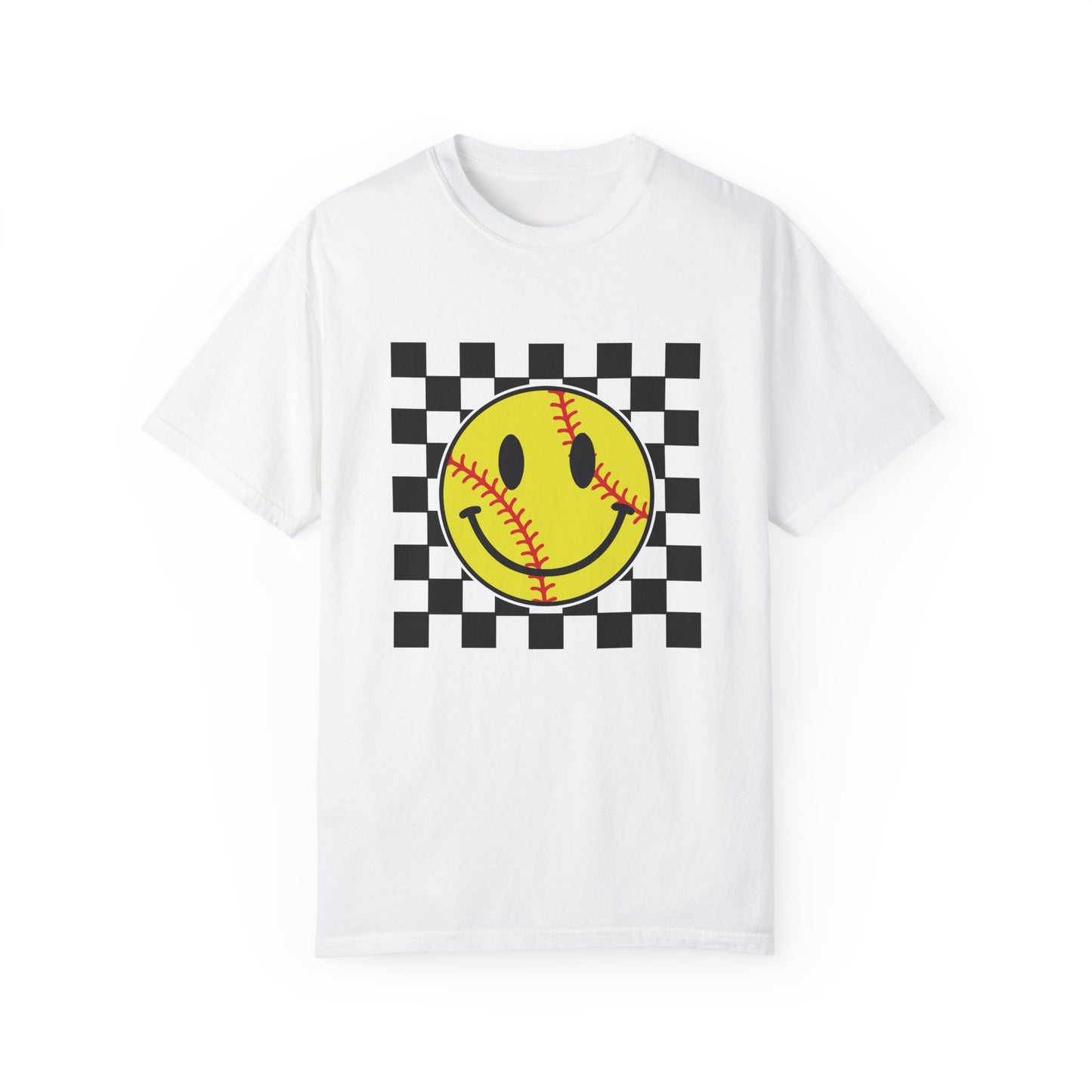 Softball Smiley Comfort Colors T-Shirt
