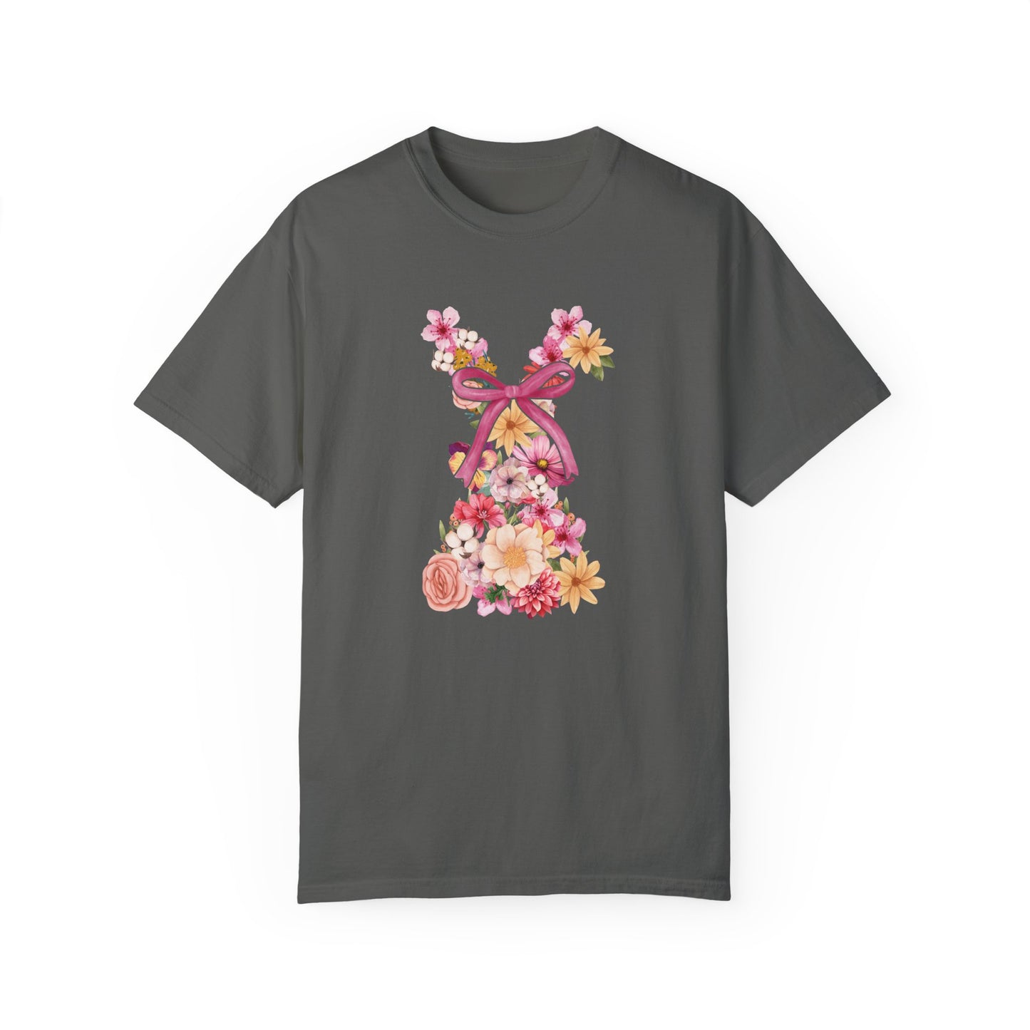 Floral Bow Comfort Colors T-Shirt