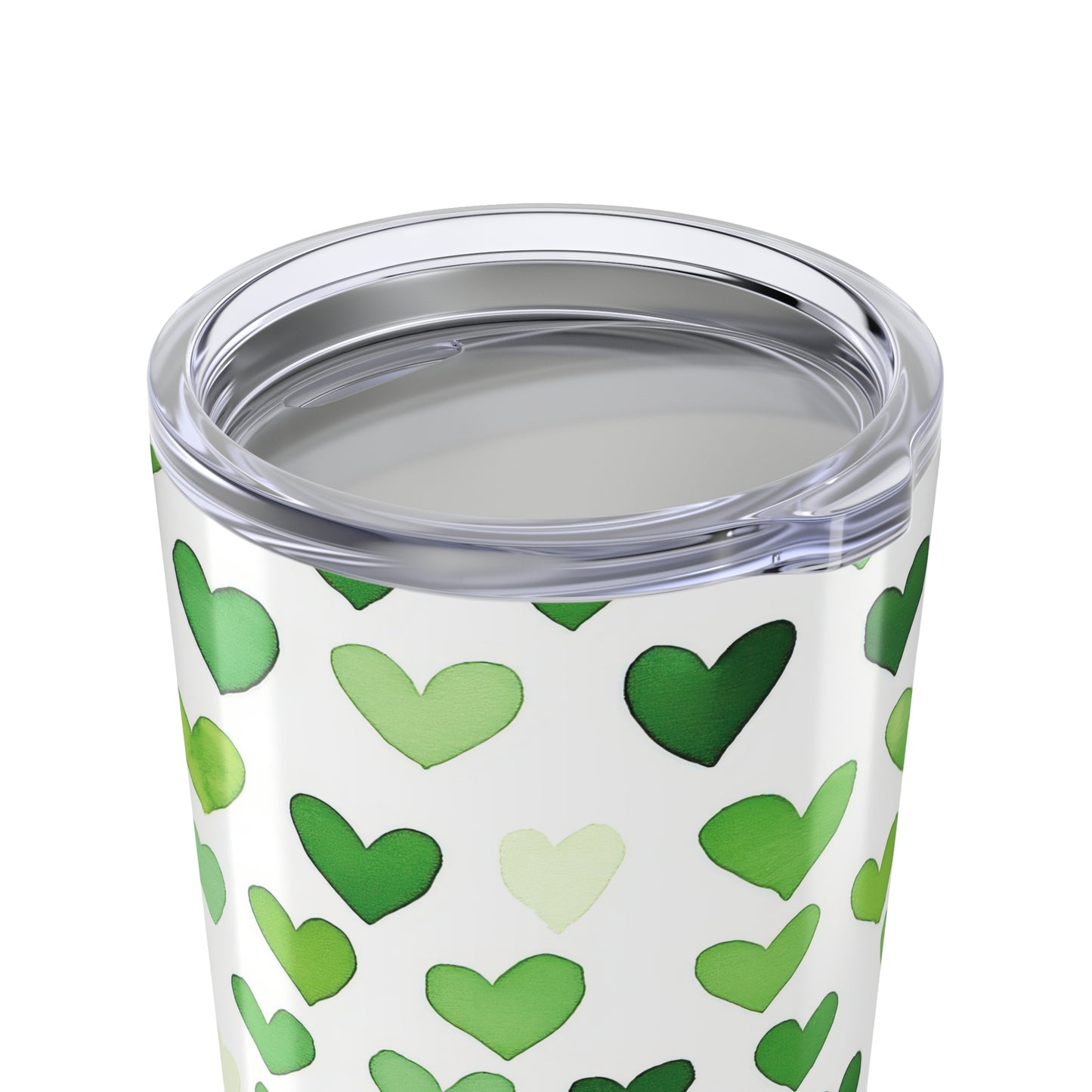 Green Hearts 20oz Tumbler - Eco-Friendly Travel Mug for Lover's Day