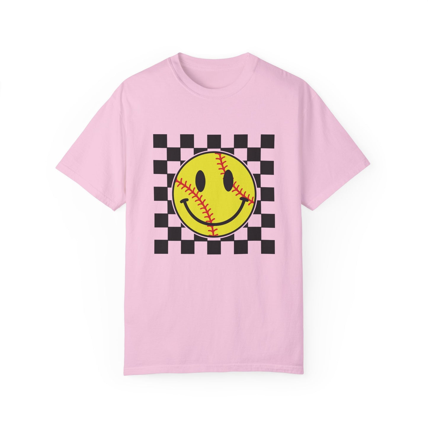 Softball Smiley Comfort Colors T-Shirt