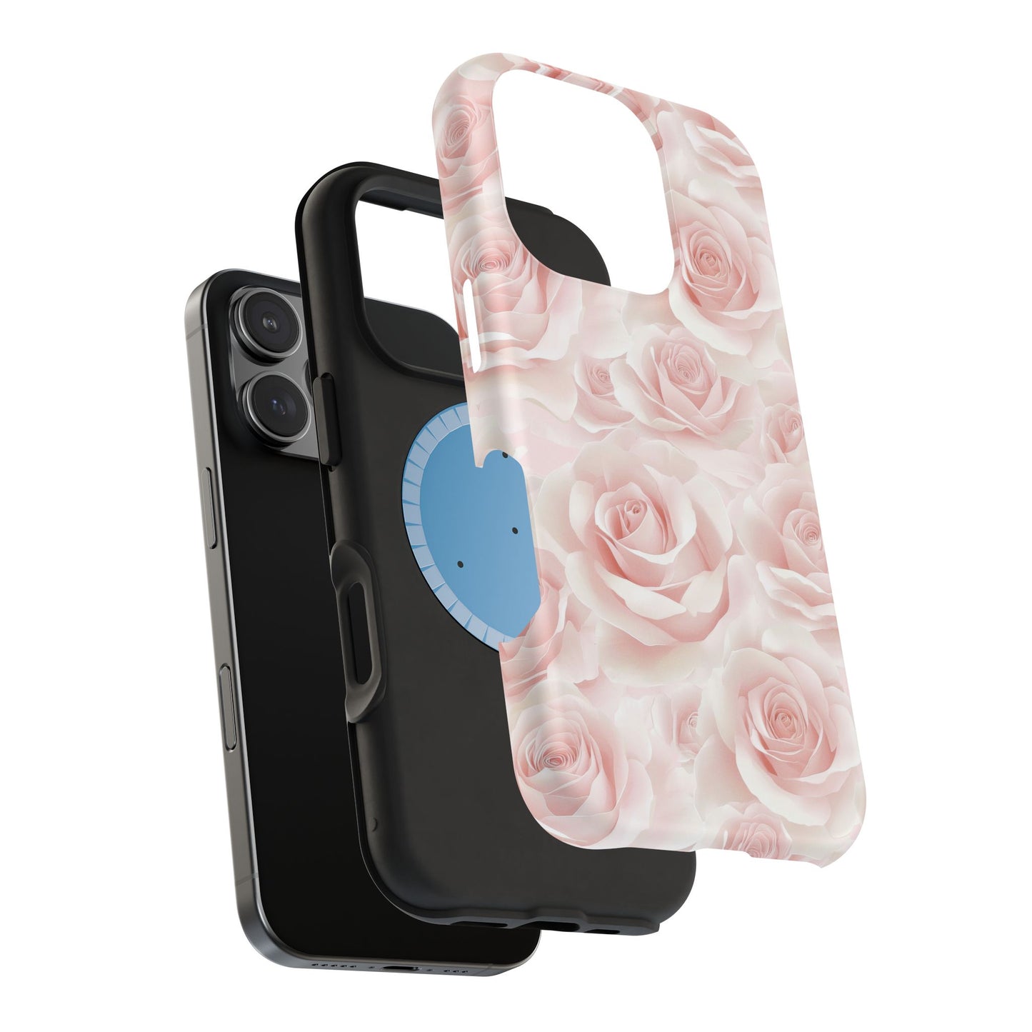 Floral Magnetic Tough Phone Case – Elegant Rose Design, MagSafe® Compatible, Durable & Protective