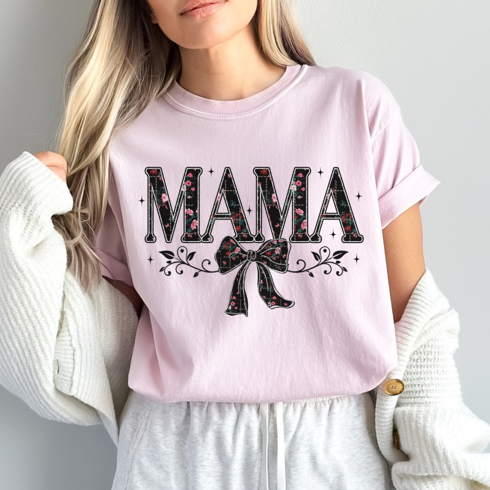 Mama Bow Comfort Colors T-Shirt