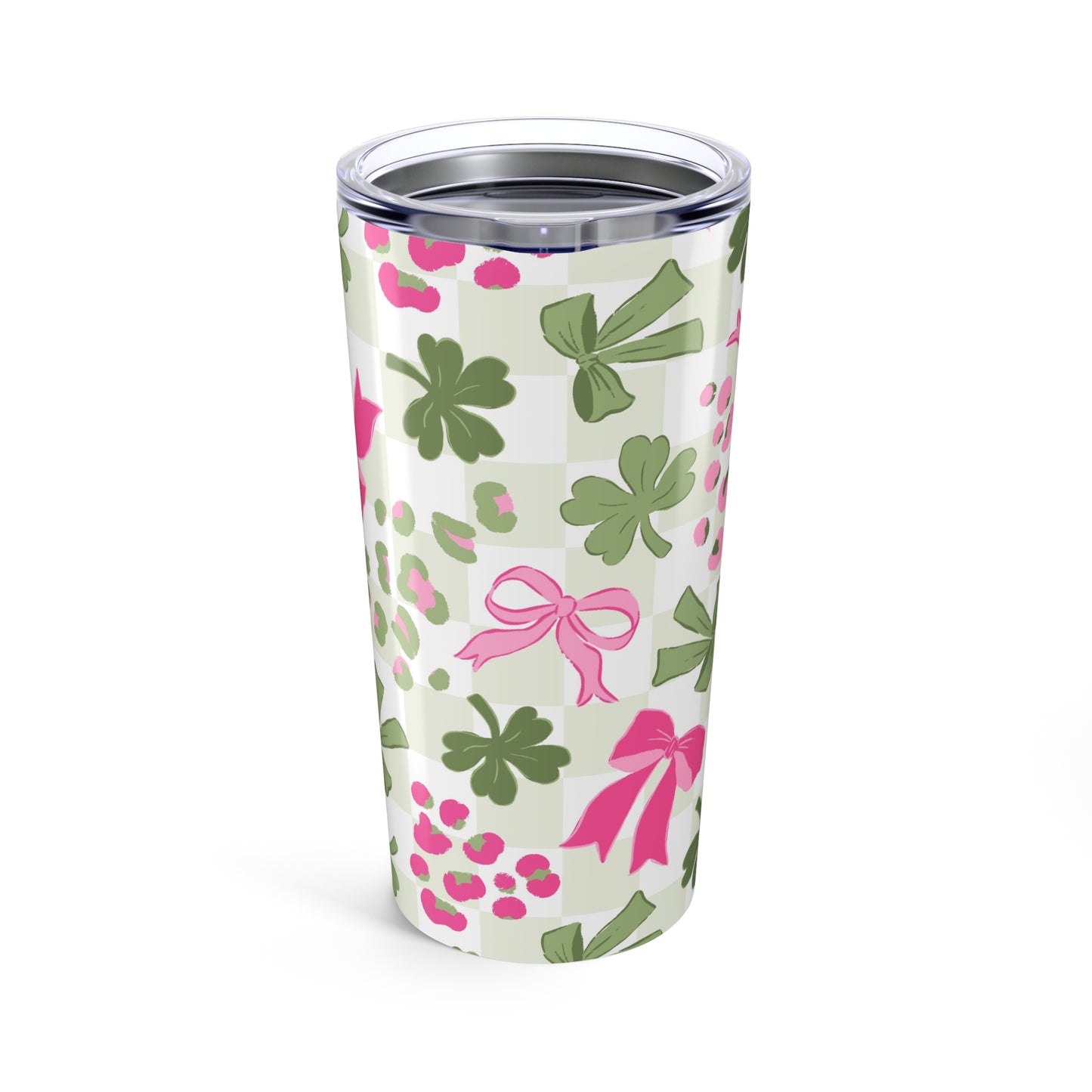 Lucky Charm Tumbler 20oz - St. Patrick's Day Floral Design