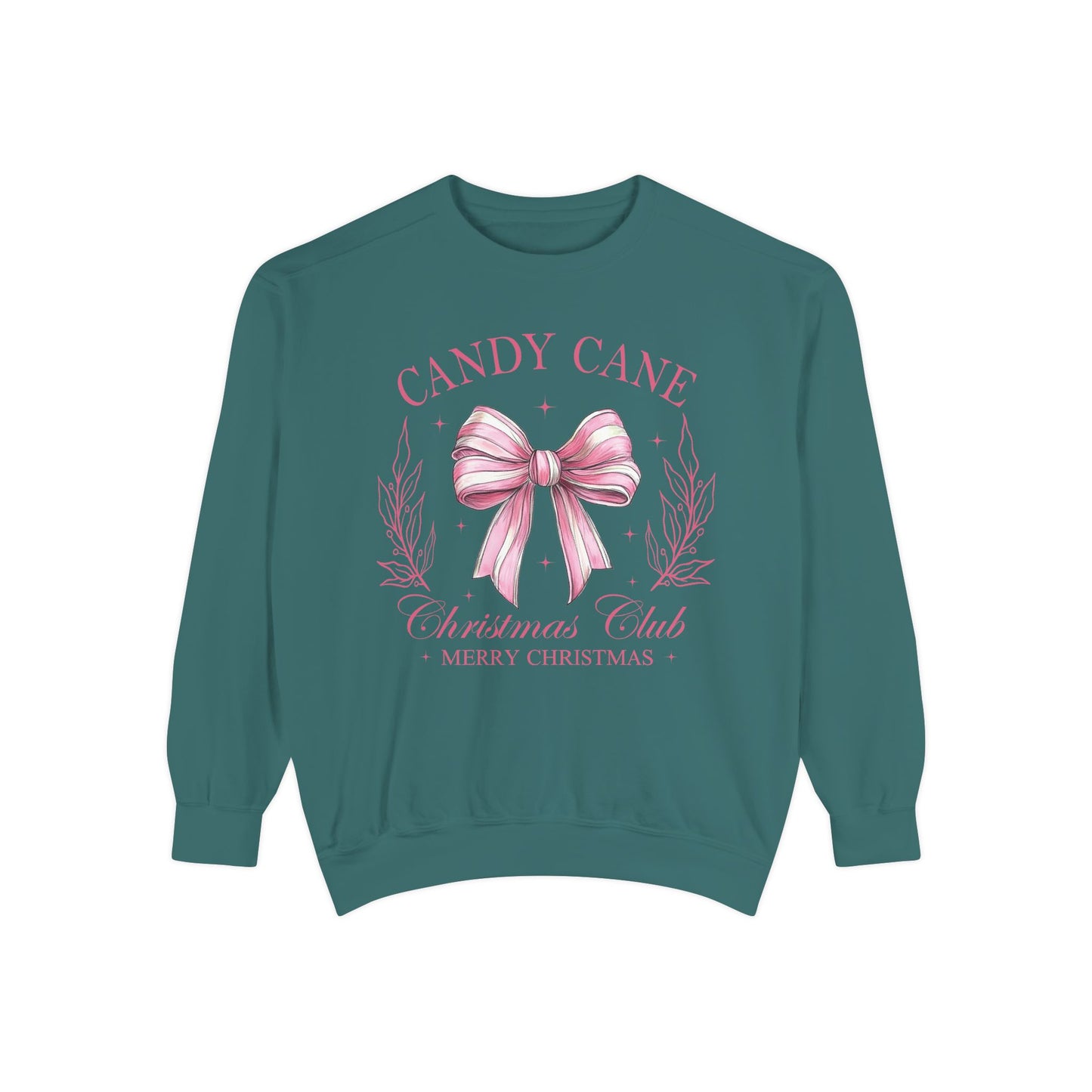 Candy Cane Christmas Club Comfort Colors Sweatshirt, Christmas Sweater, Womenswear