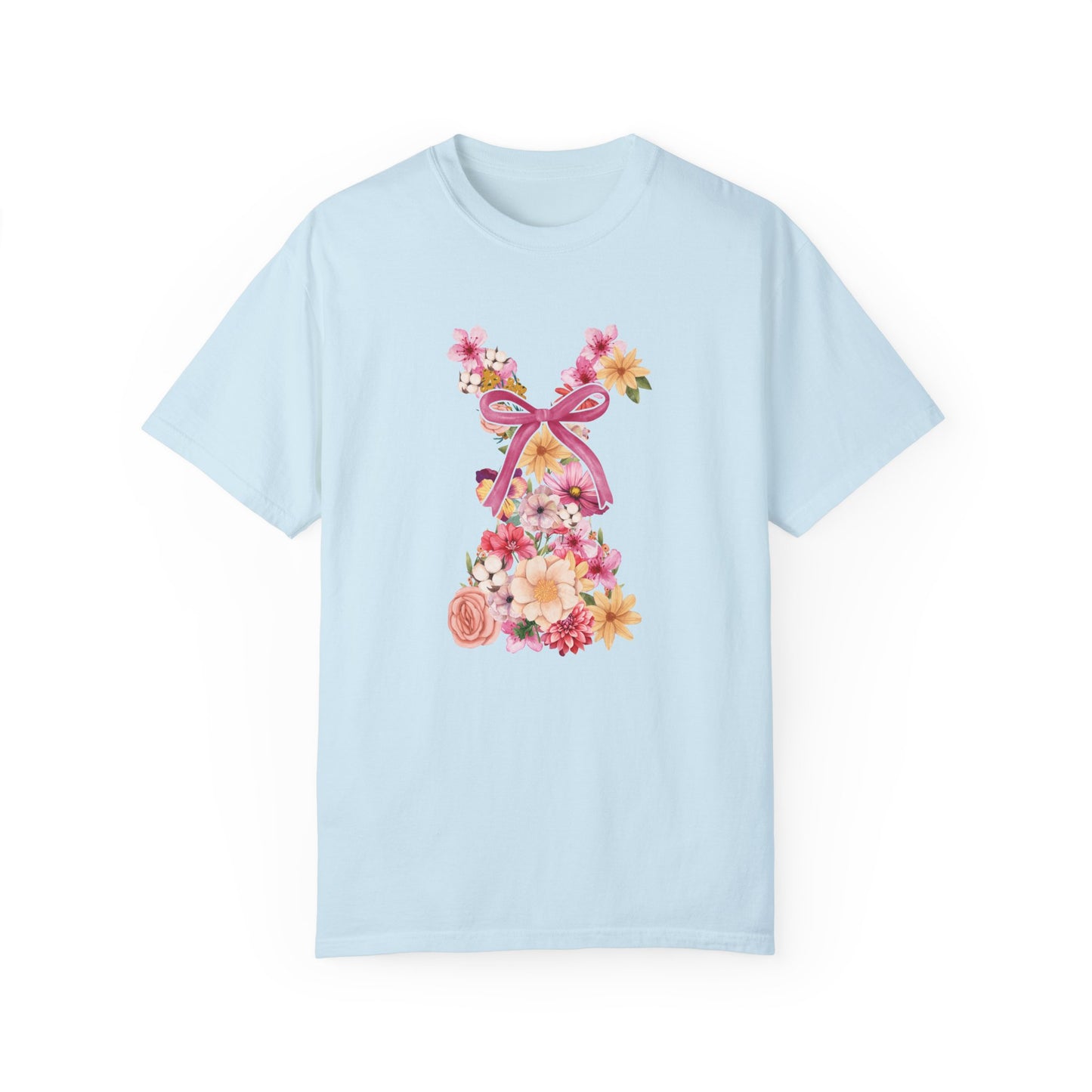 Floral Bow Comfort Colors T-Shirt