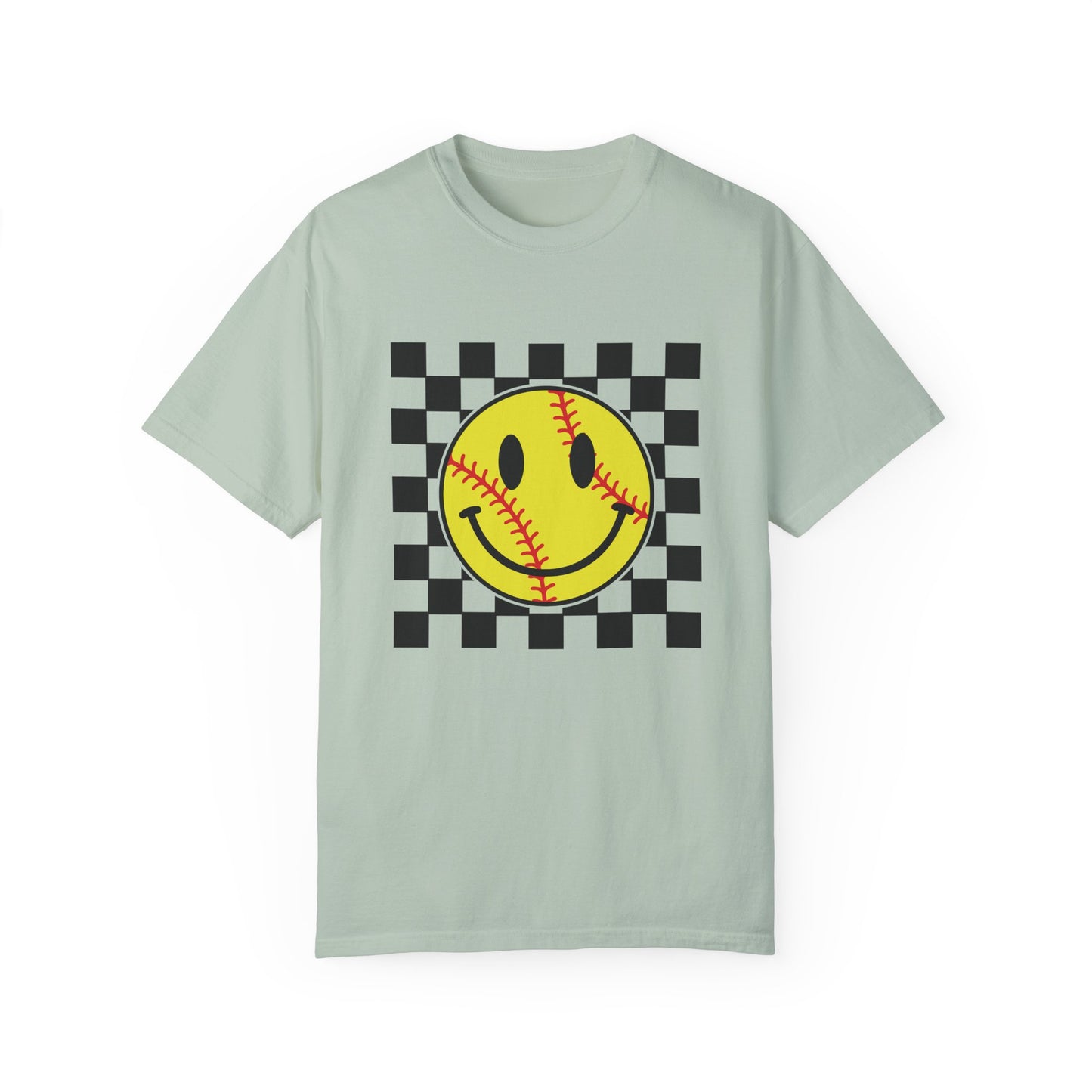 Softball Smiley Comfort Colors T-Shirt