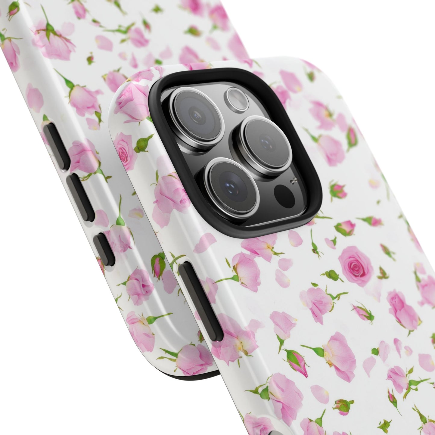 Floral Tough Phone Cases, Elegant Phone Covers, Rose Pattern Cases, Girly Phone Accessories, Durable Phone Protection