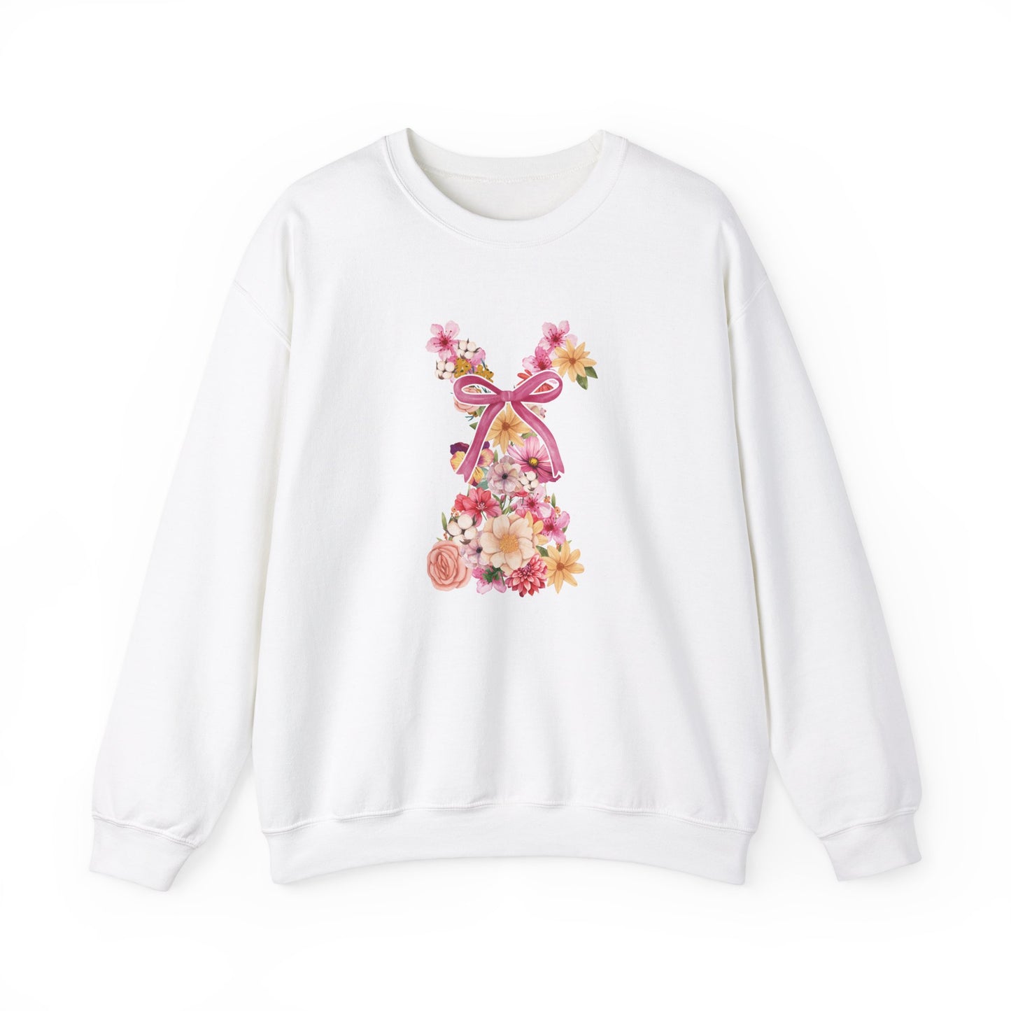 Floral Bow Bunny Sweatshirt
