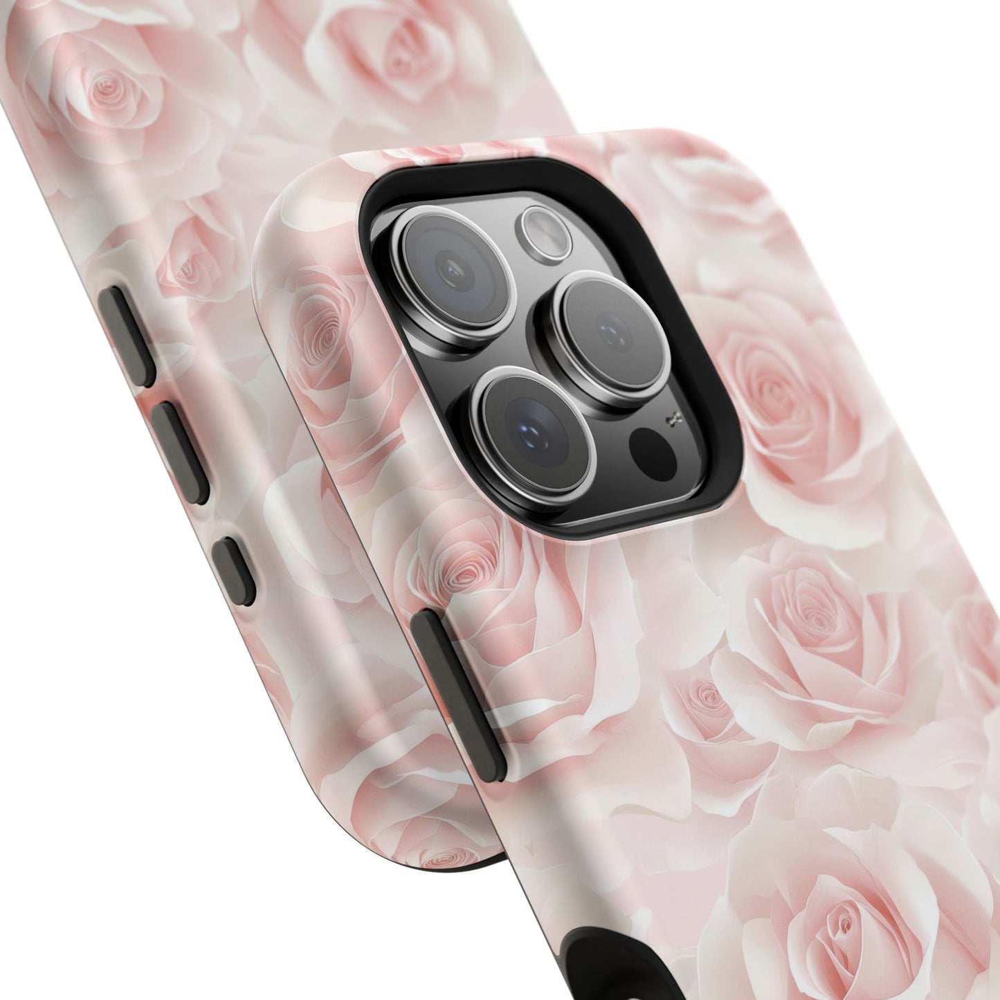 Floral Magnetic Tough Phone Case – Elegant Rose Design, MagSafe® Compatible, Durable & Protective