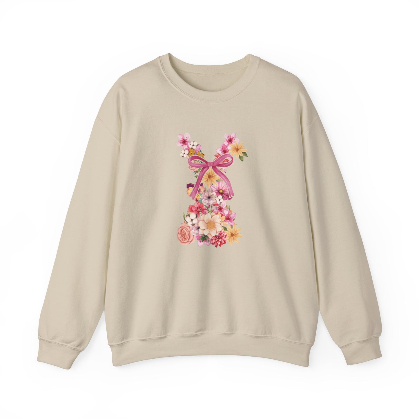 Floral Bow Bunny Sweatshirt
