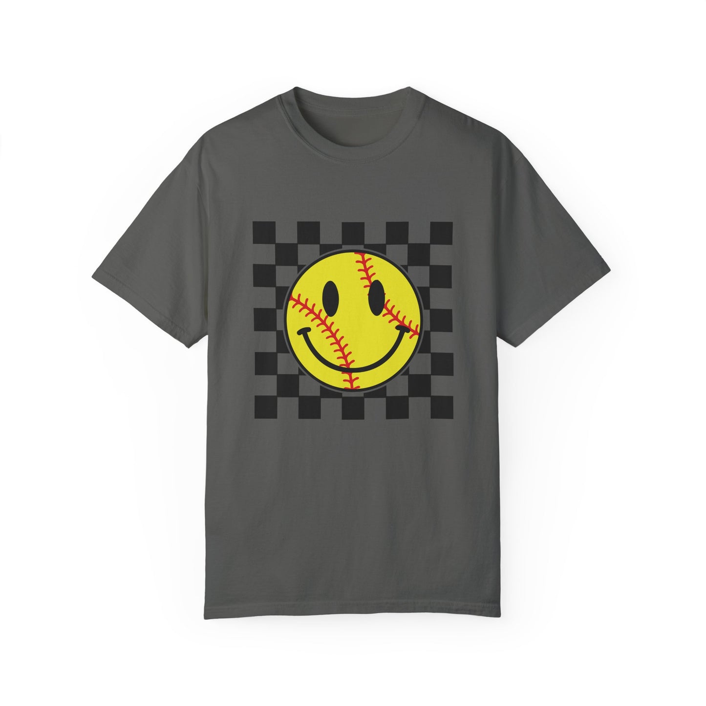 Softball Smiley Comfort Colors T-Shirt