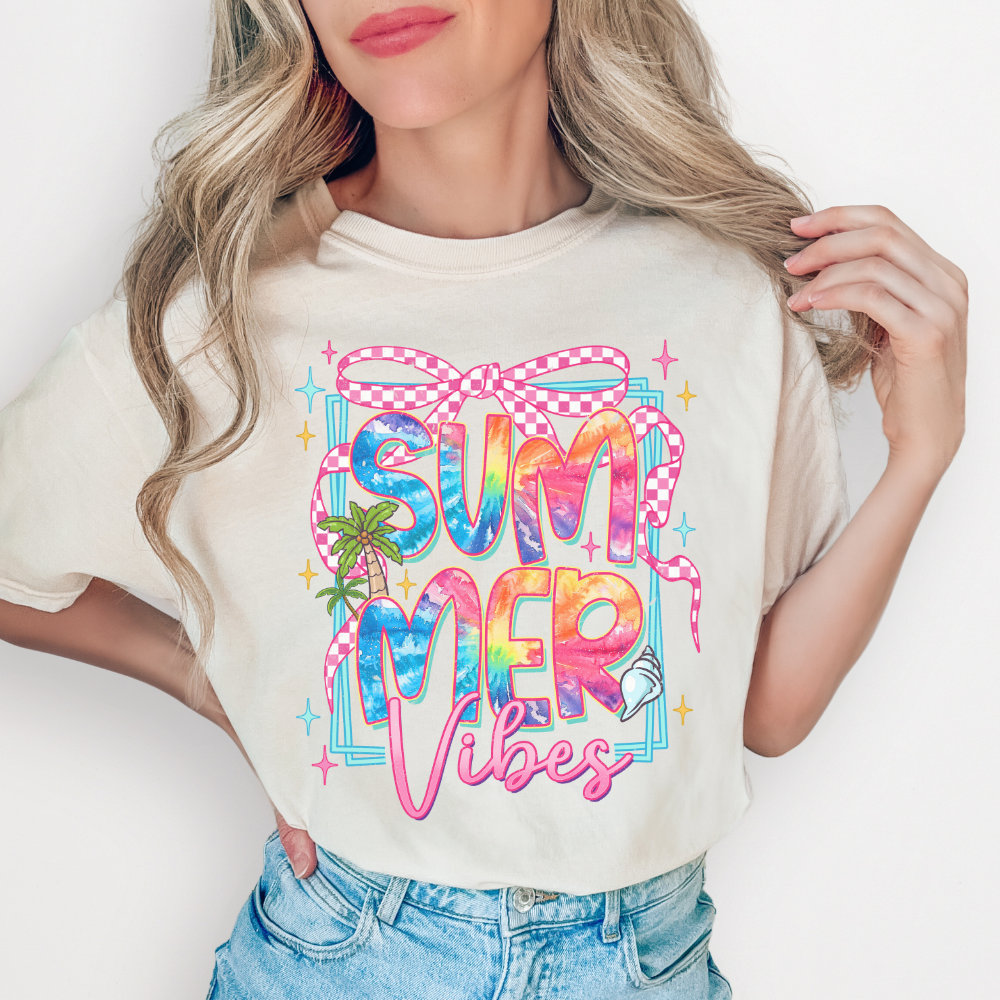 Summer Vibes Shirt Comfort Colors Graphic Tee