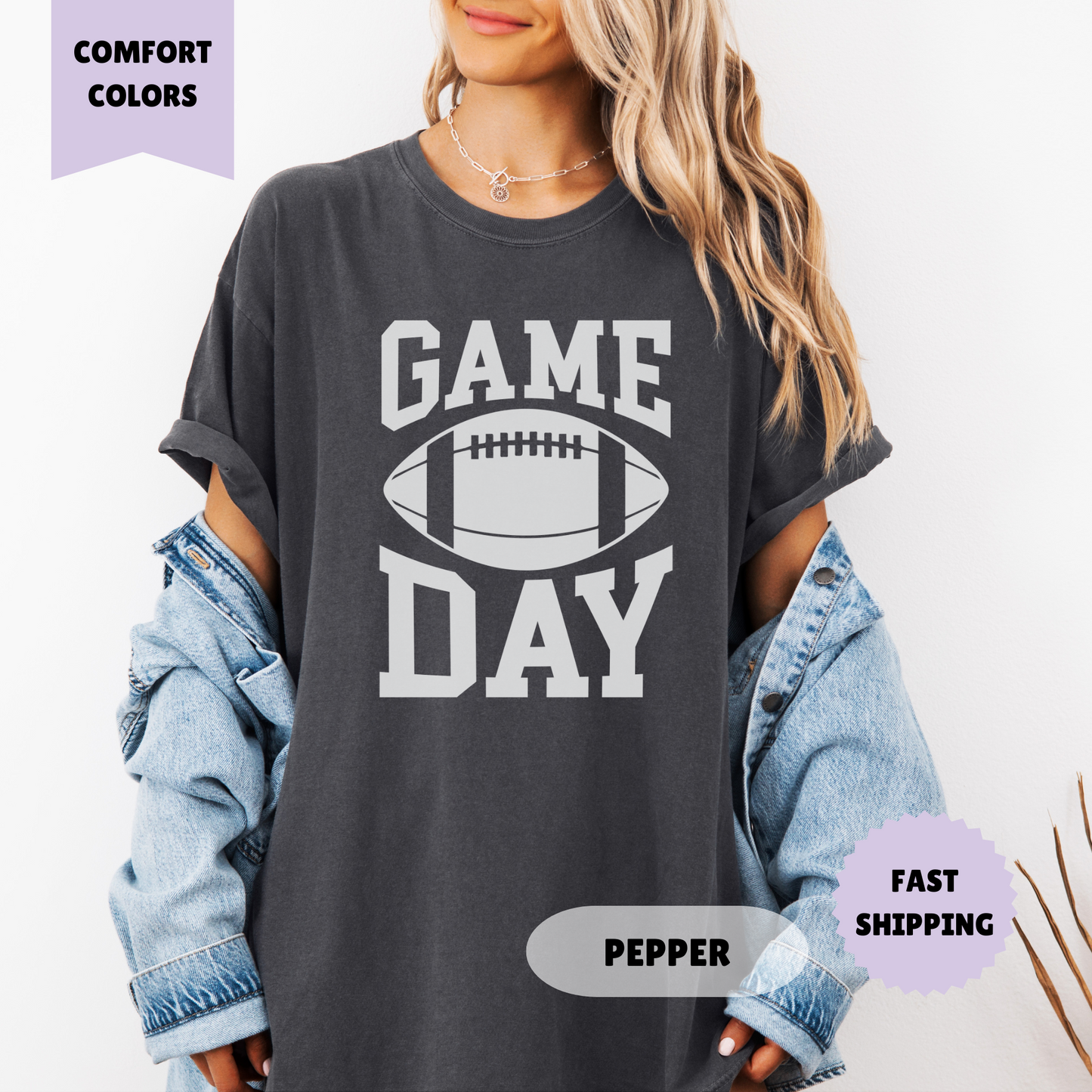 Football Game Day Comfort Colors Shirt