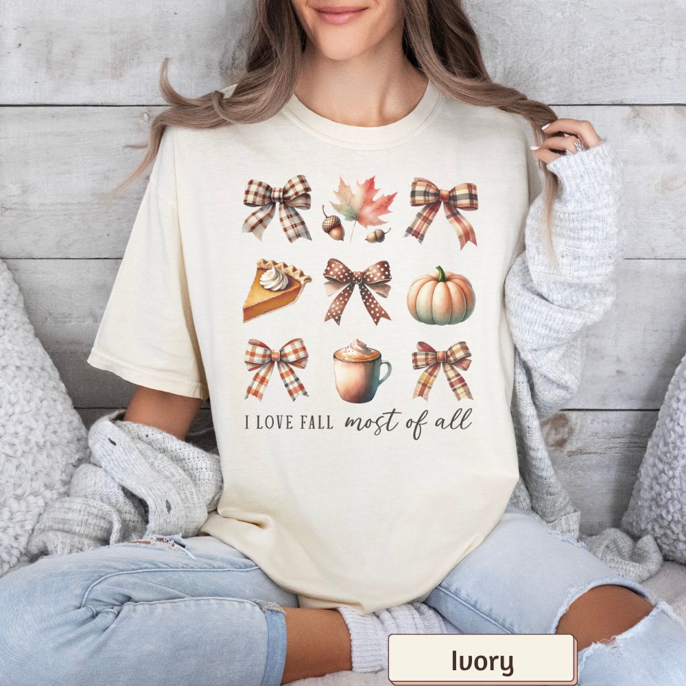 Women's T-Shirt - "I Love Fall Most of All" - Autumn Collection