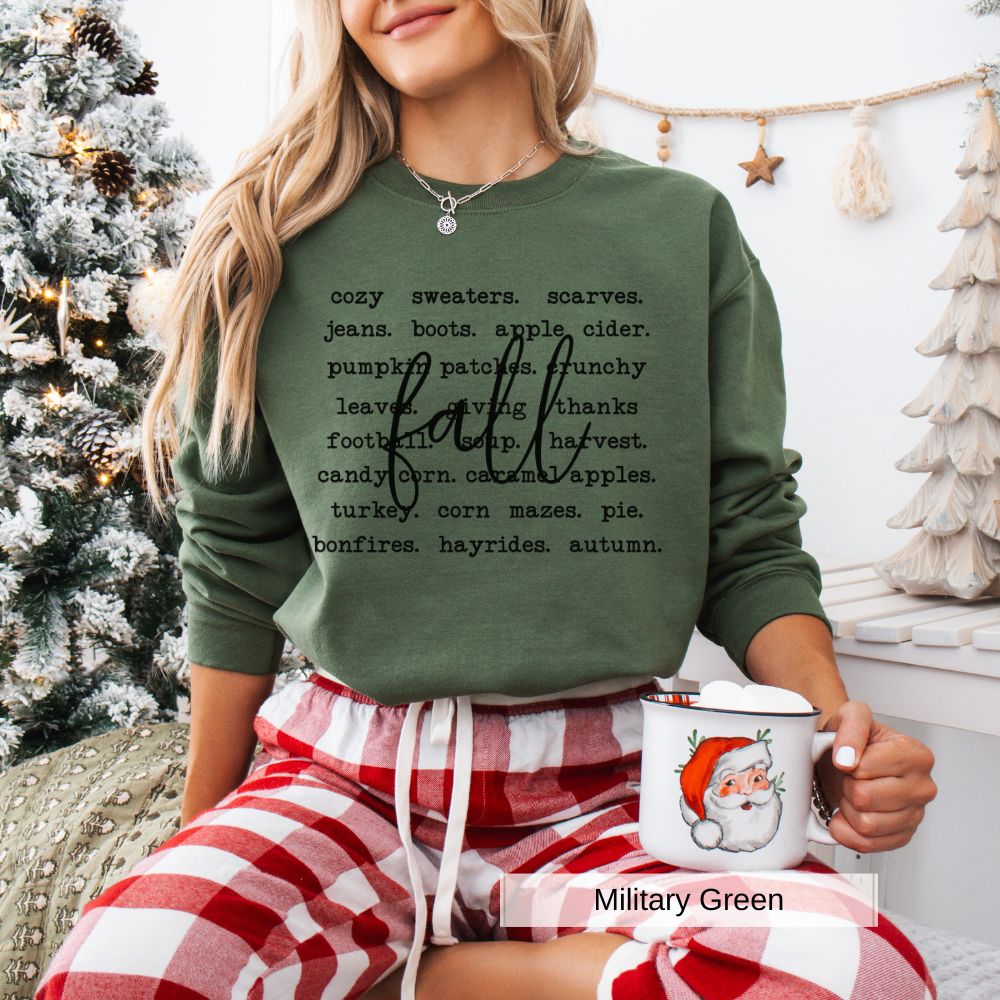 Fall Vibes Womens Sweatshirt Cozy Sweaters