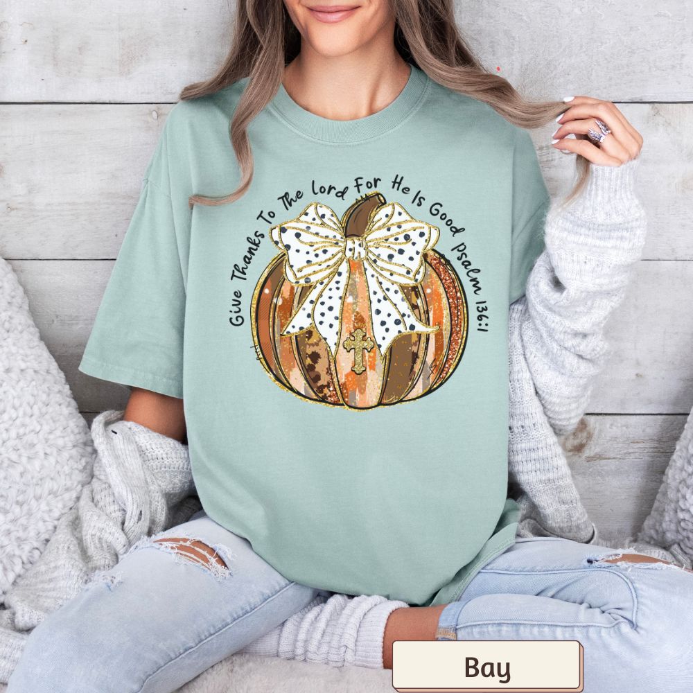 Give Thanks to the Lord for He is Good Women's Comfort Colors T-Shirt