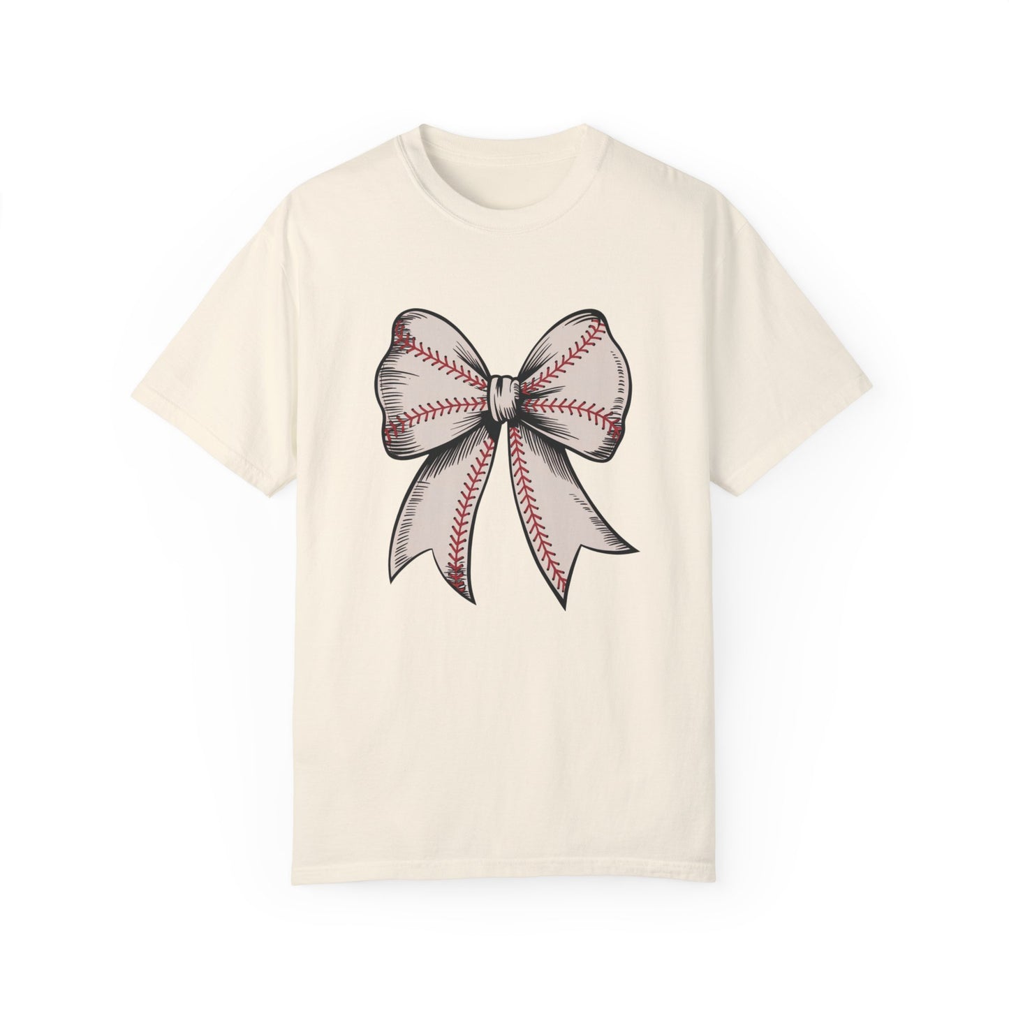 Baseball Bow Comfort Colors Shirt