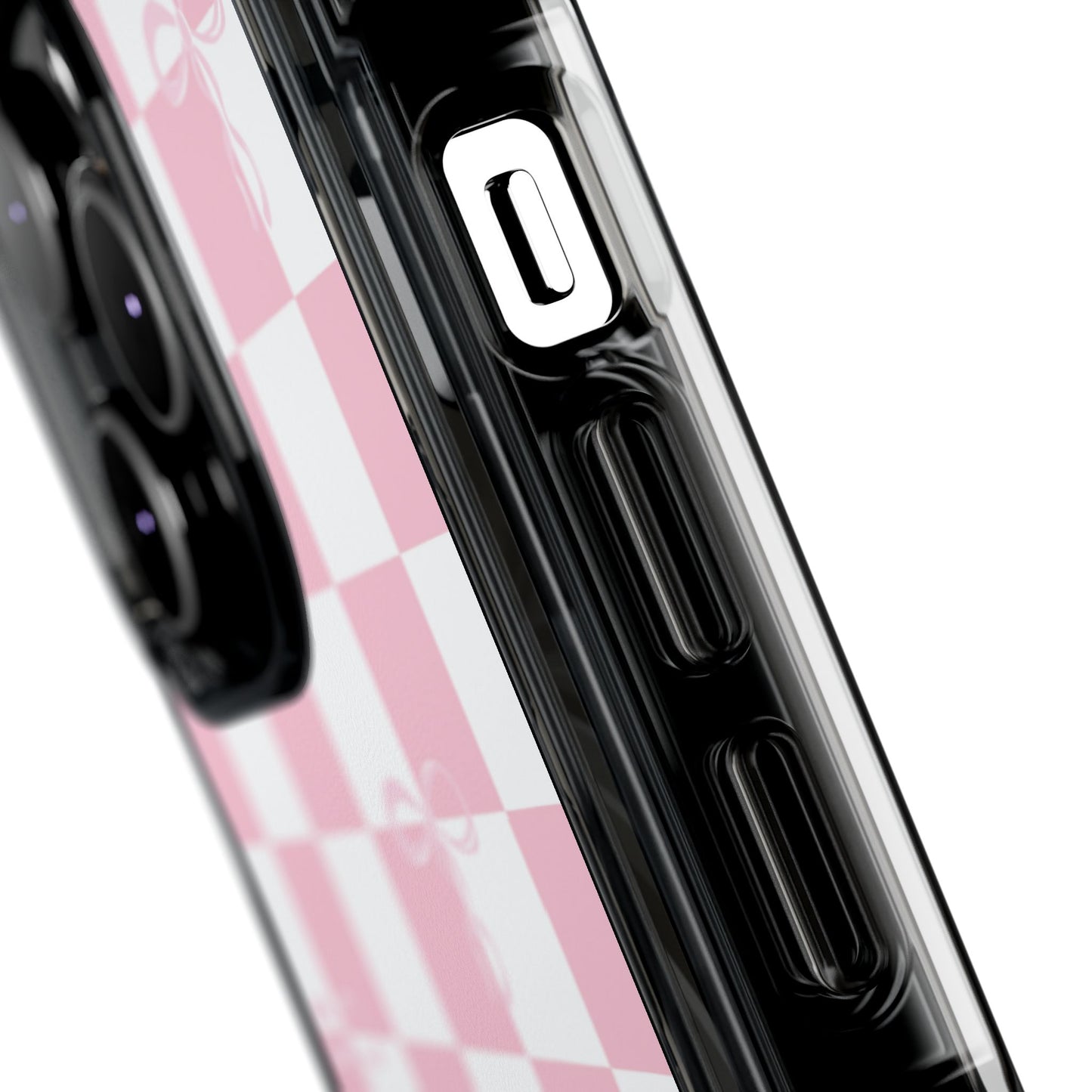 Pink Checkerboard Magnetic Clear Impact Case