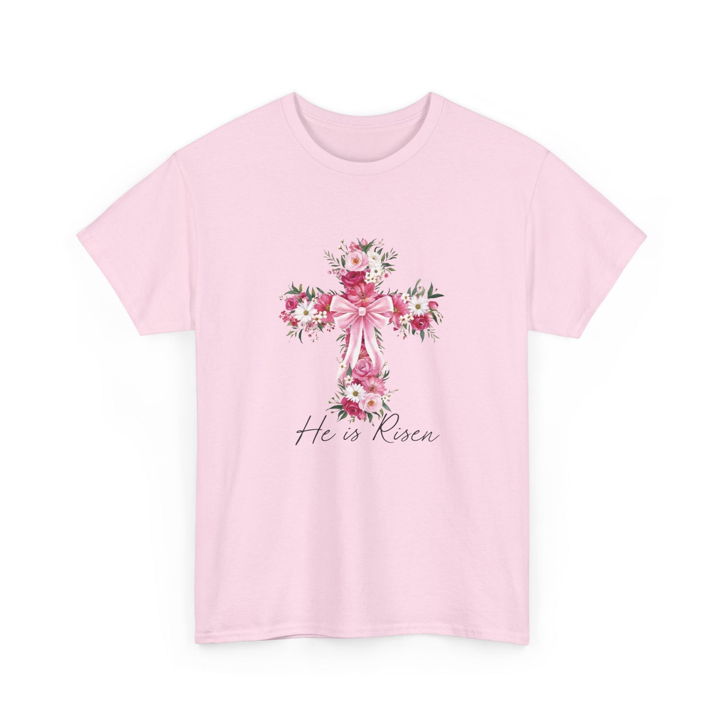 He is Risen Floral Cross Tee