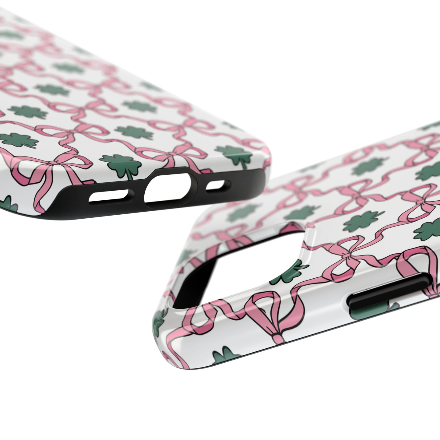 Shamrock Pink Ribbon Bows Tough Phone Case