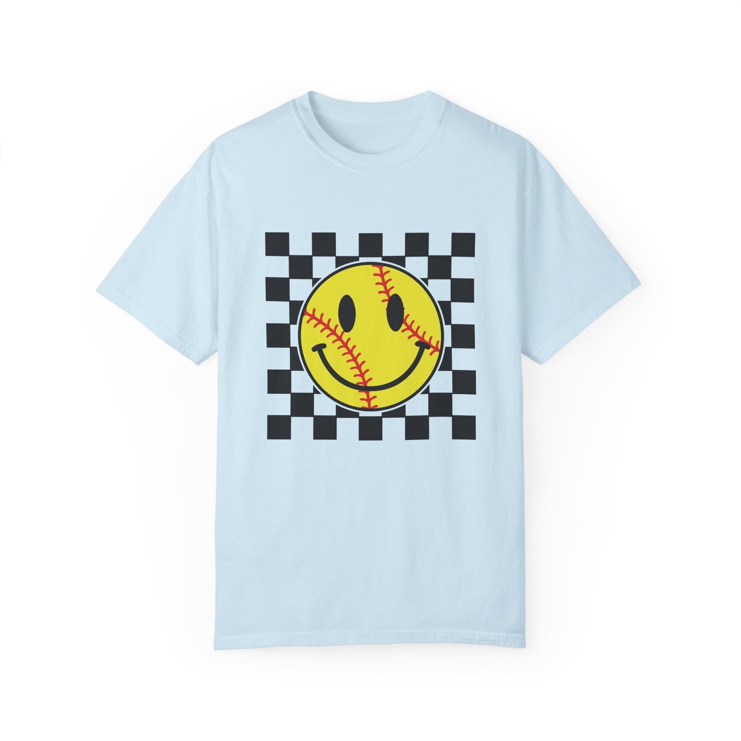 Softball Smiley Comfort Colors T-Shirt