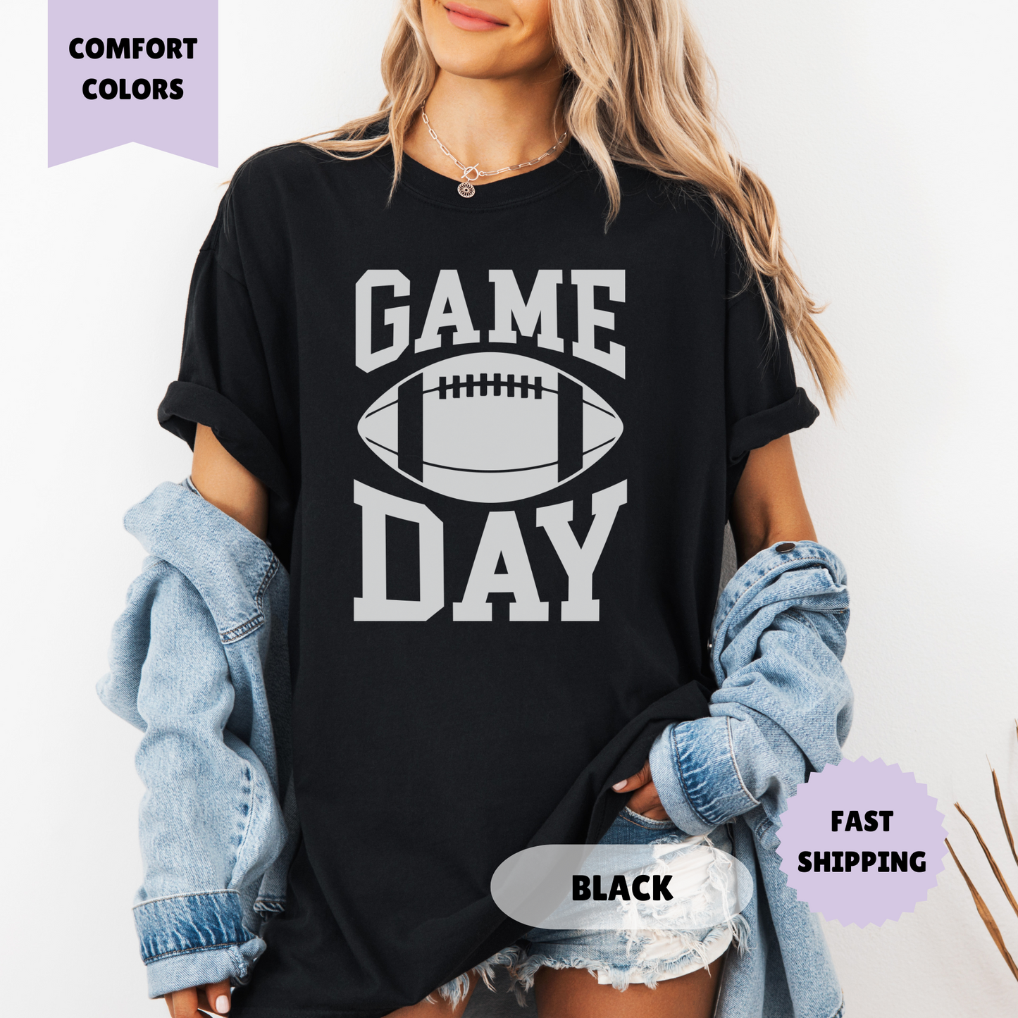 Football Game Day Comfort Colors Shirt