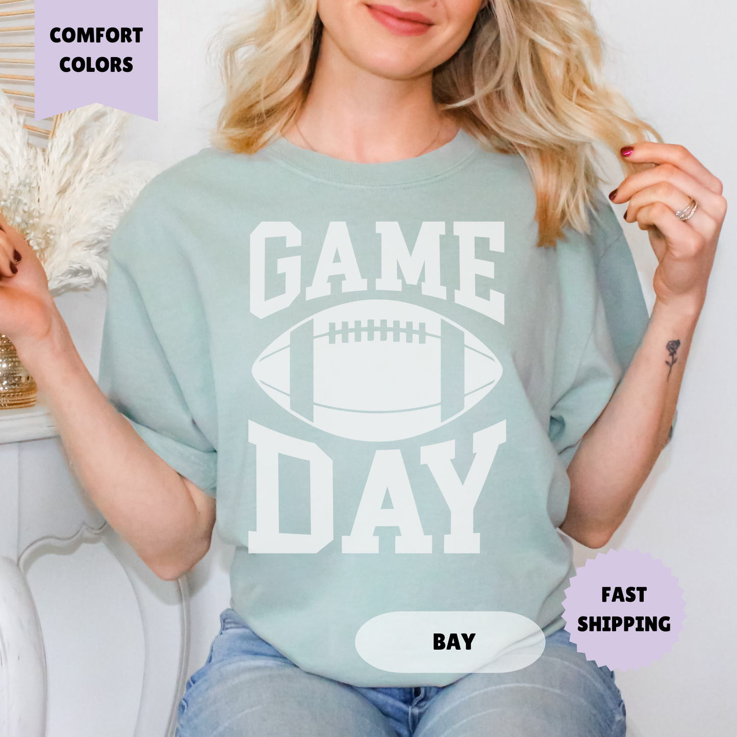 Football Game Day Comfort Colors Shirt