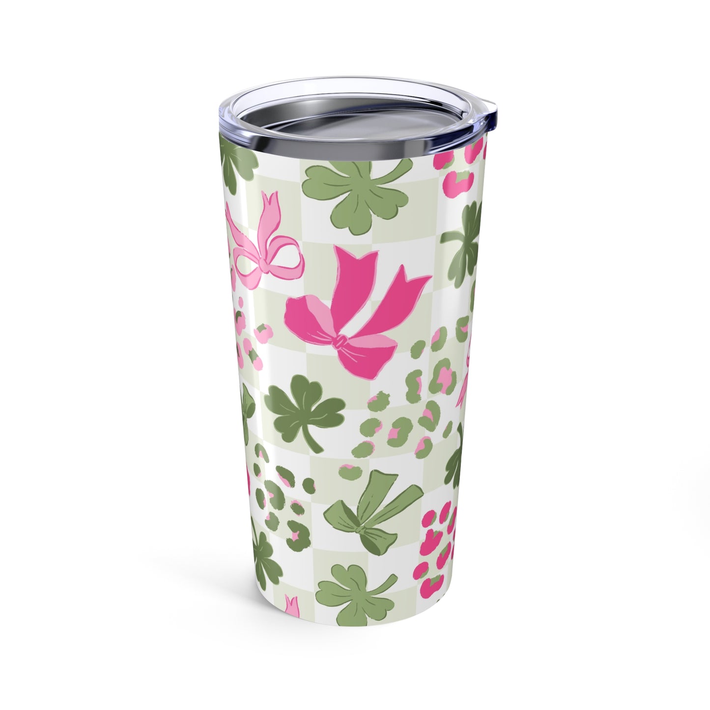 Lucky Charm Tumbler 20oz - St. Patrick's Day Floral Design