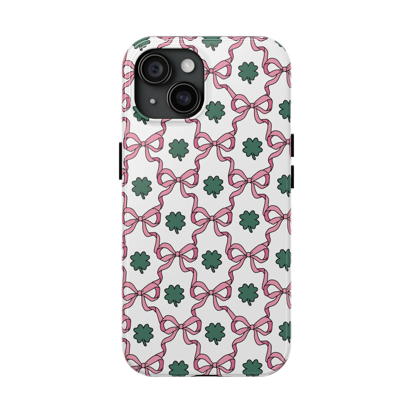 Shamrock Pink Ribbon Bows Tough Phone Case