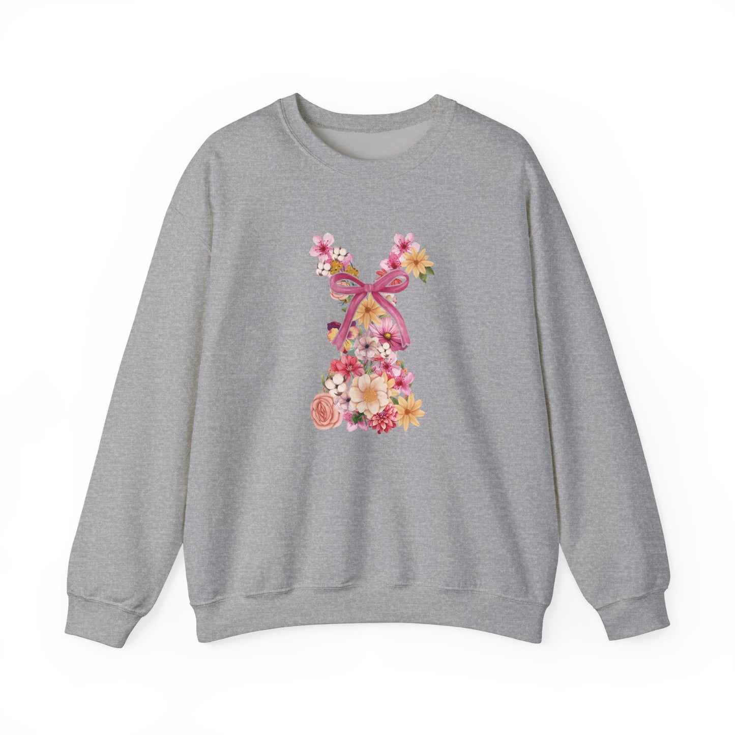 Floral Bow Bunny Sweatshirt