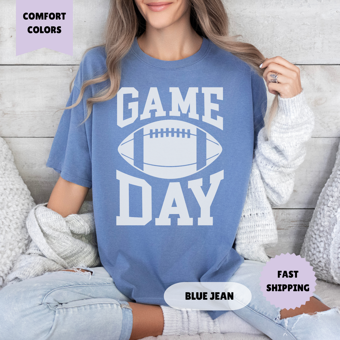 Football Game Day Comfort Colors Shirt