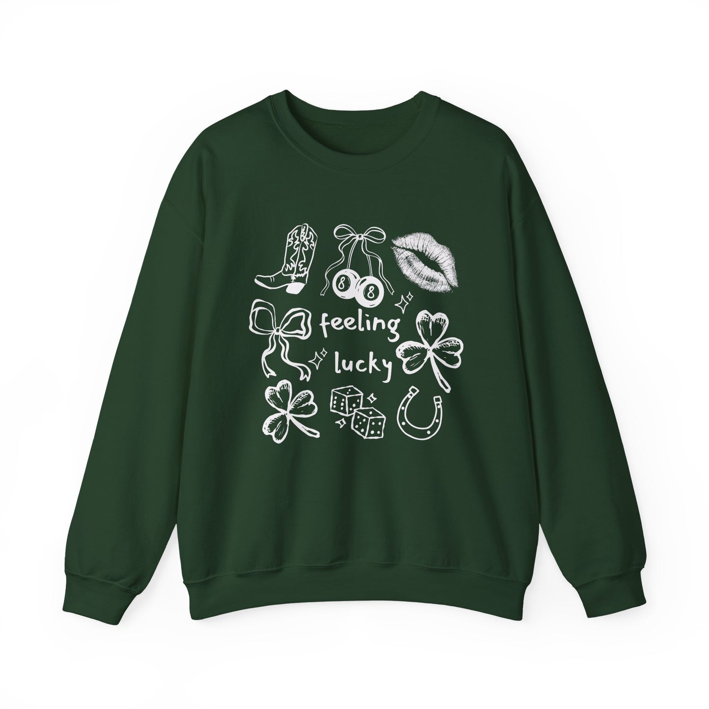 Feeling Lucky doodles Sweatshirt