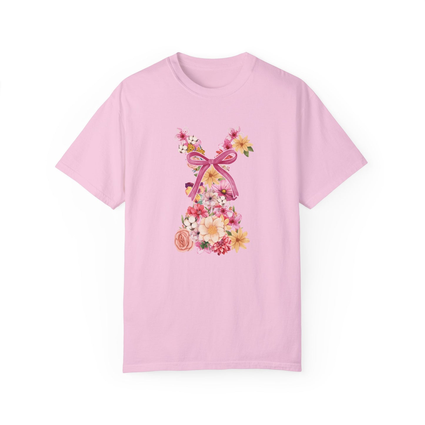 Floral Bow Comfort Colors T-Shirt