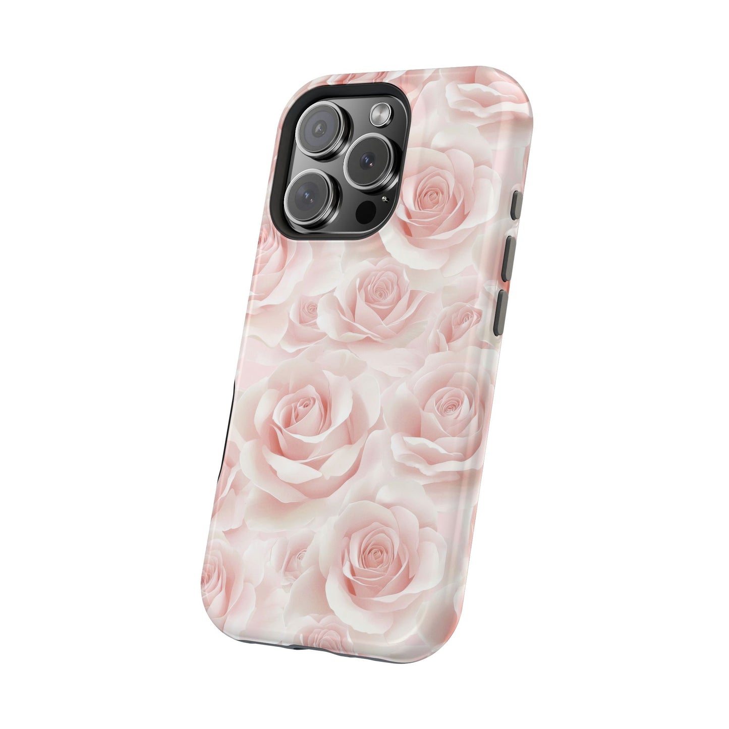Floral Magnetic Tough Phone Case – Elegant Rose Design, MagSafe® Compatible, Durable & Protective