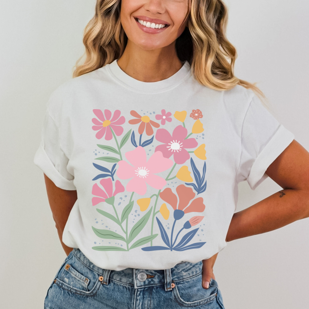 Boho Flowers Comfort Colors T-Shirt