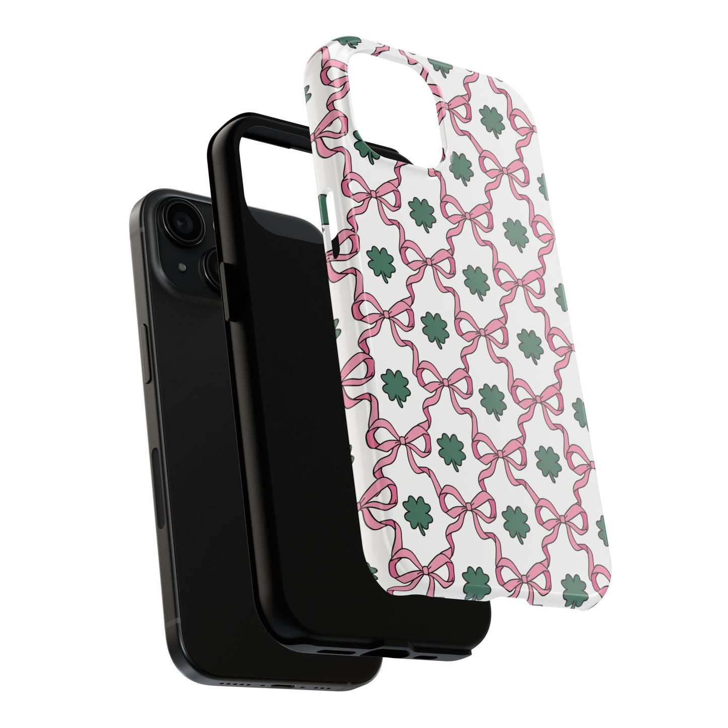 Shamrock Pink Ribbon Bows Tough Phone Case