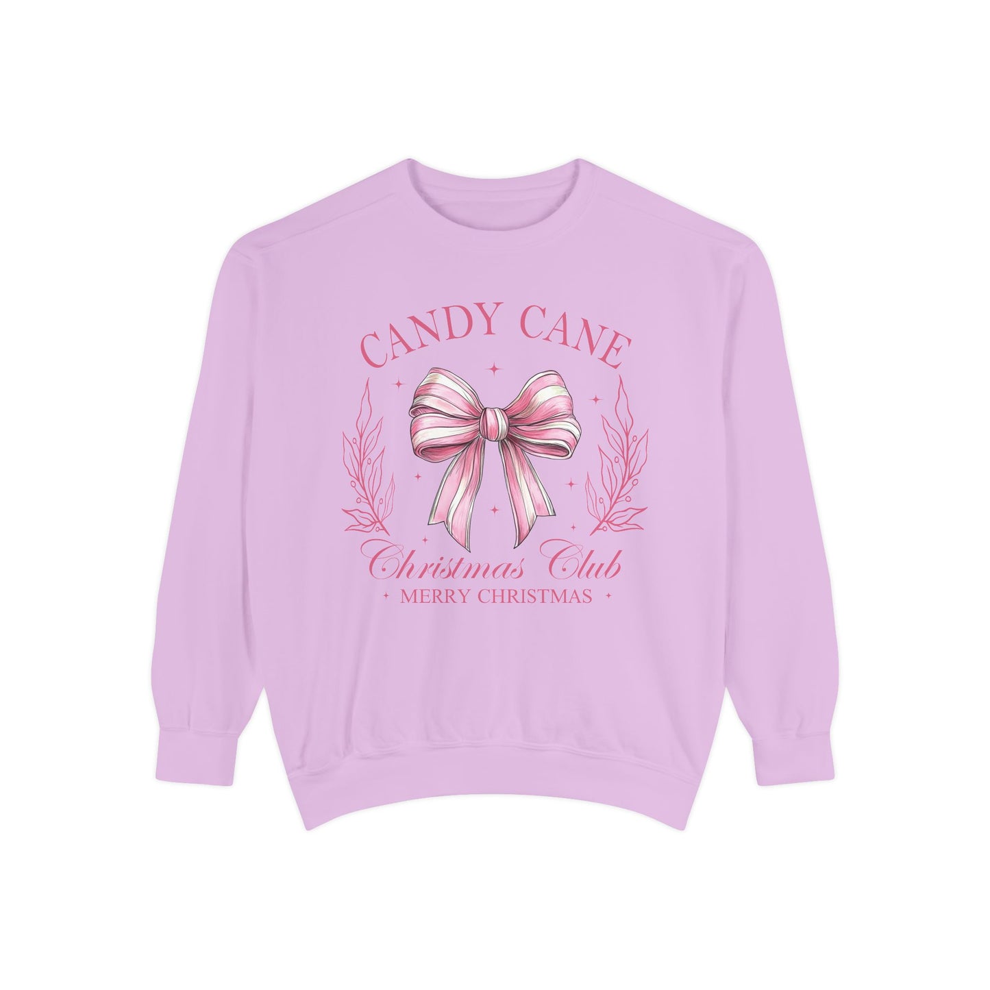 Candy Cane Christmas Club Comfort Colors Sweatshirt, Christmas Sweater, Womenswear