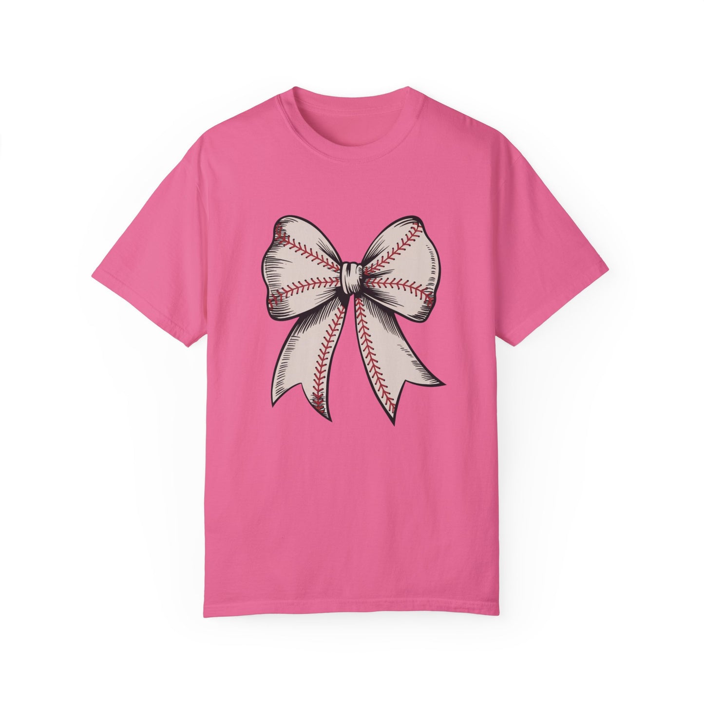 Baseball Bow Comfort Colors Shirt