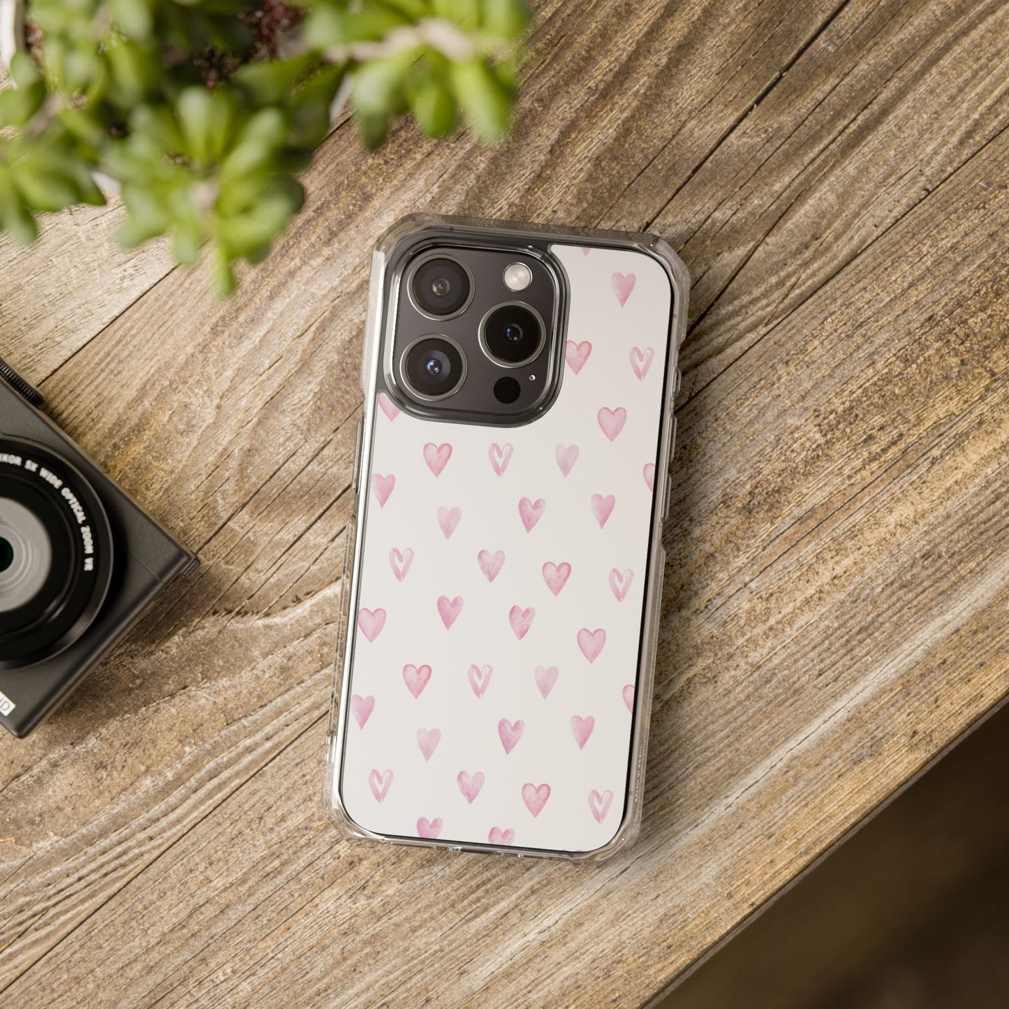 Heart Pattern Magnetic Phone Case