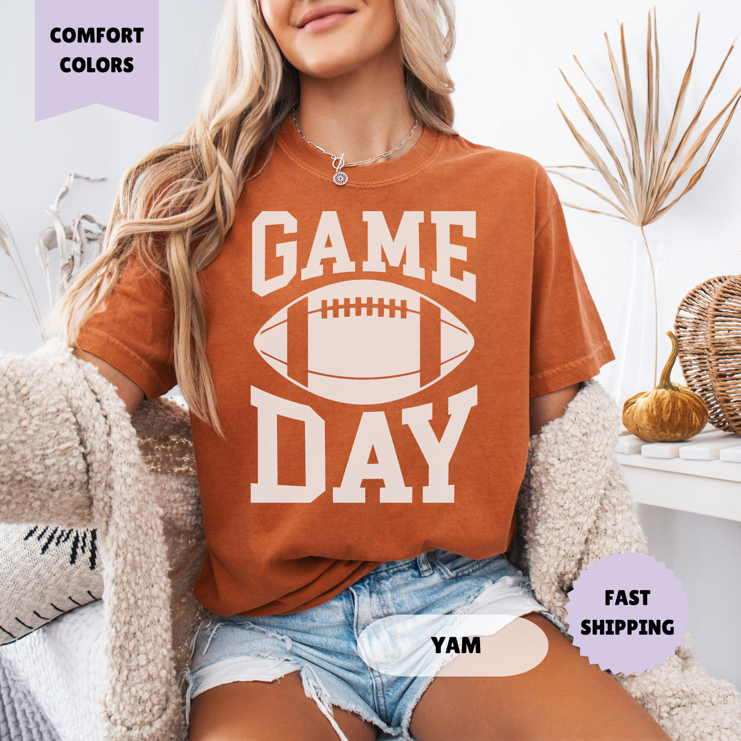 Football Game Day Comfort Colors Shirt
