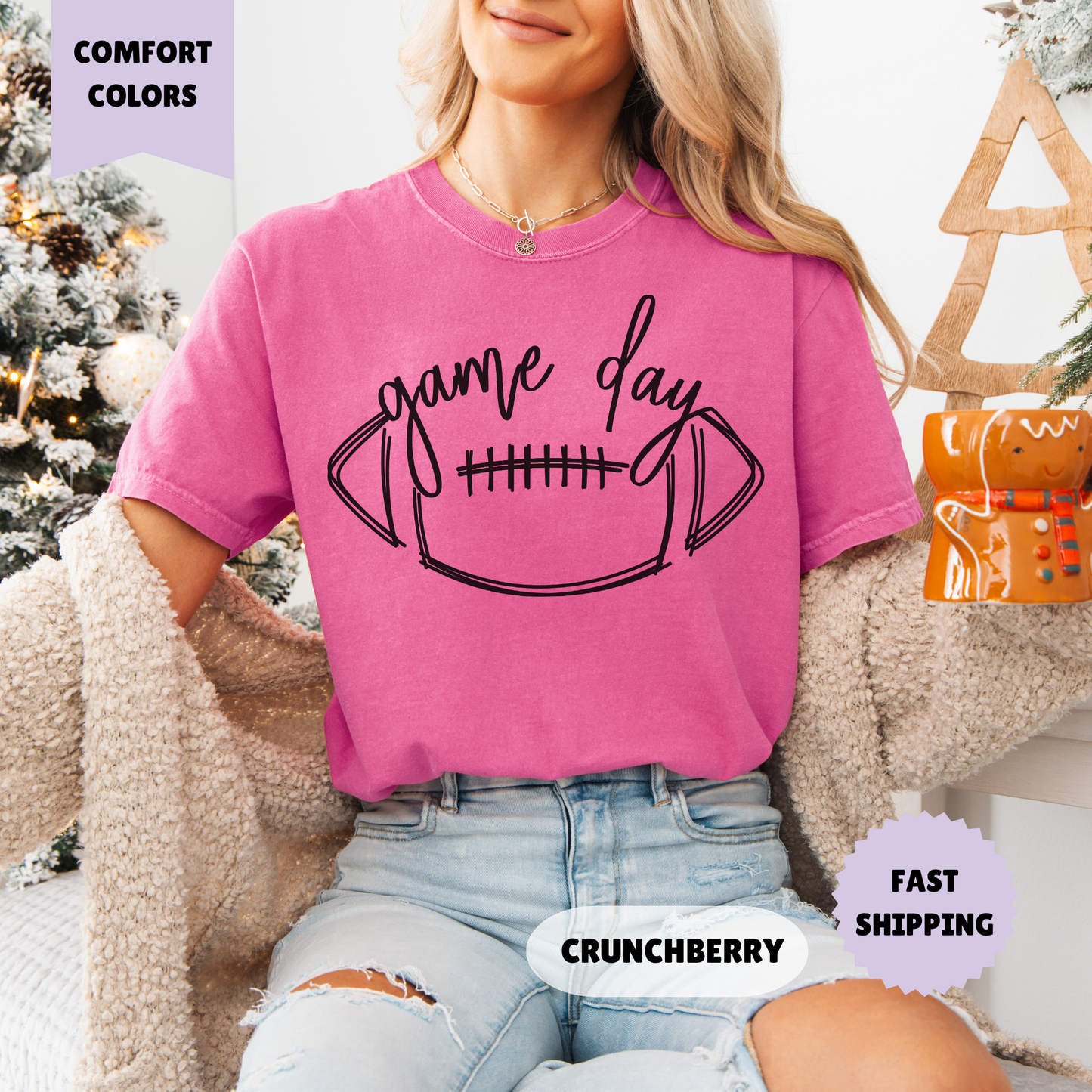Football Game Day Comfort Colors Shirt