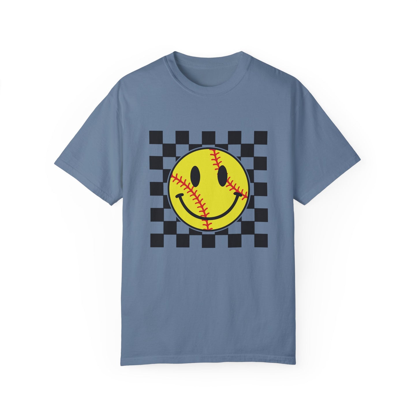 Softball Smiley Comfort Colors T-Shirt