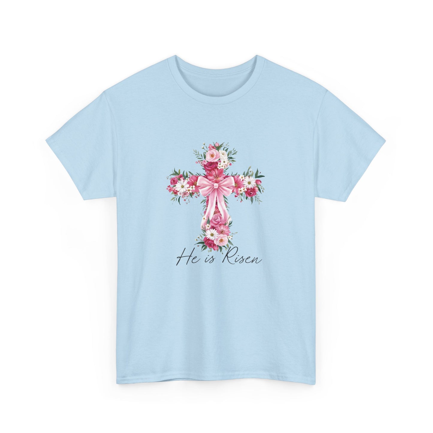 He is Risen Floral Cross Tee