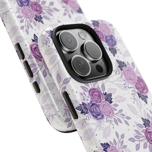 Purple Rose Floral Tough Phone Case
