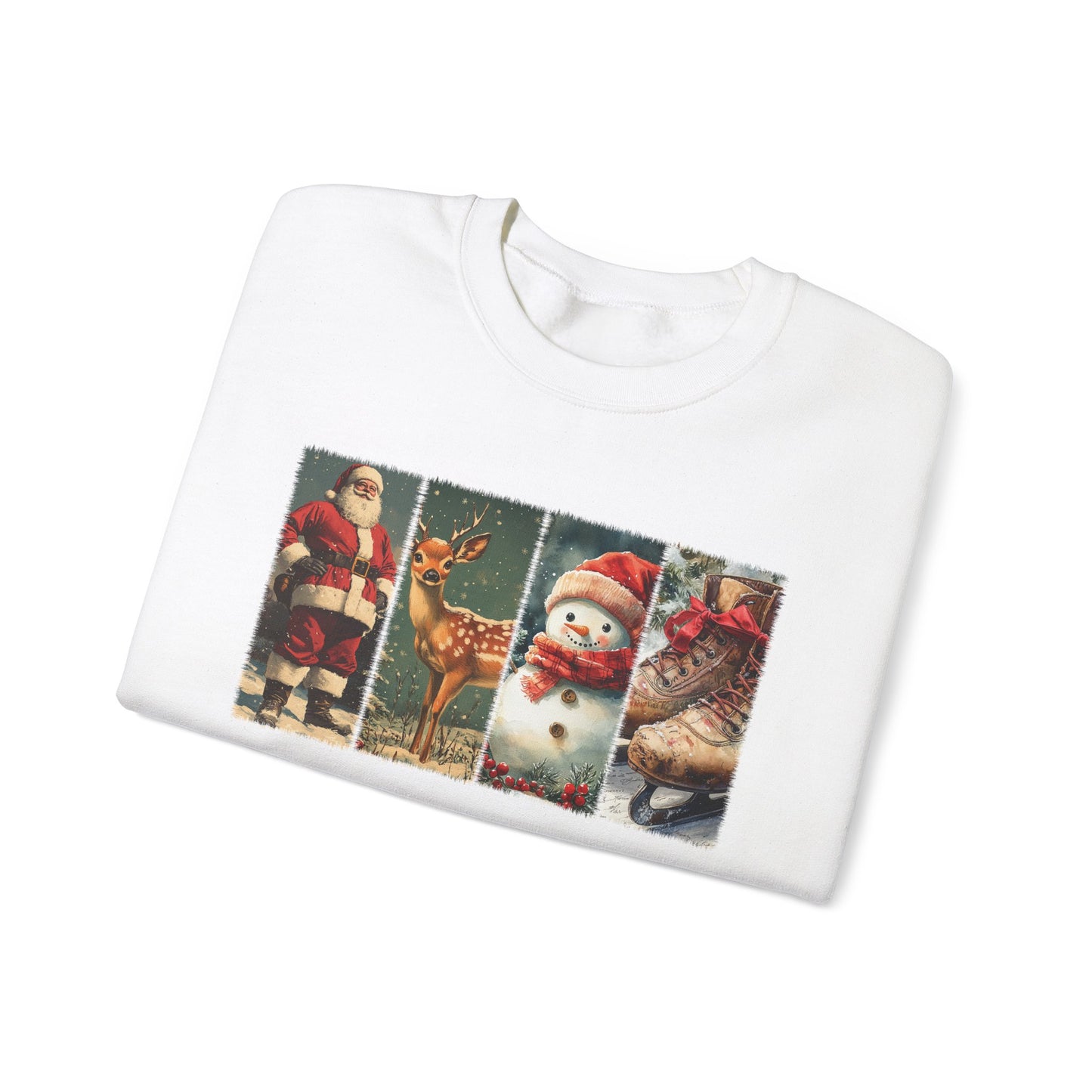 Retro Christmas Santa Womenswear Sweatshirt Festive Holiday Pullover