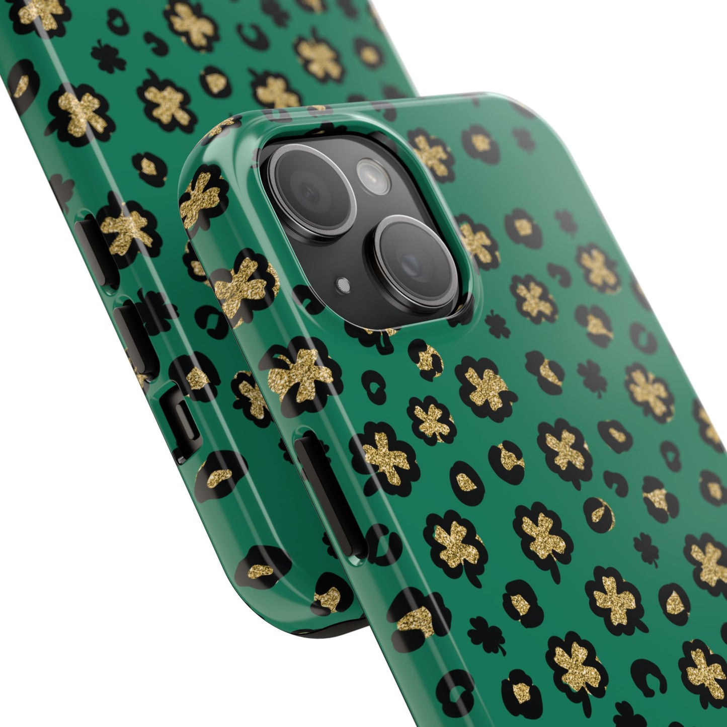 Shamrock Gold Leopard Print Tough Phone Case