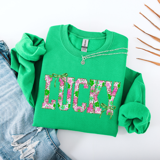 Lucky Floral Crewneck Sweatshirt