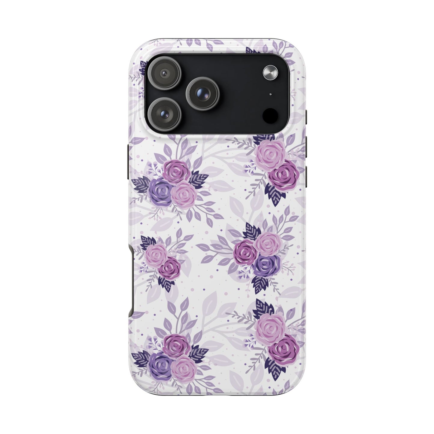 Purple Rose Floral Tough Phone Case